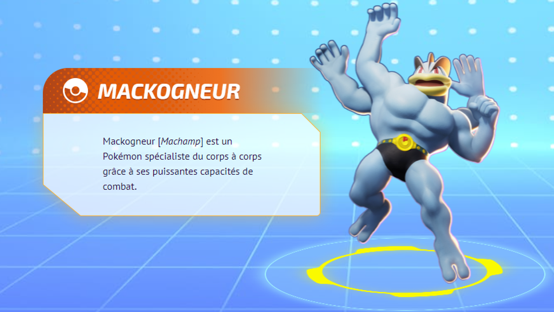 Mackogneur (Machamp) Pokemon Unite, meilleurs build, moves et objets