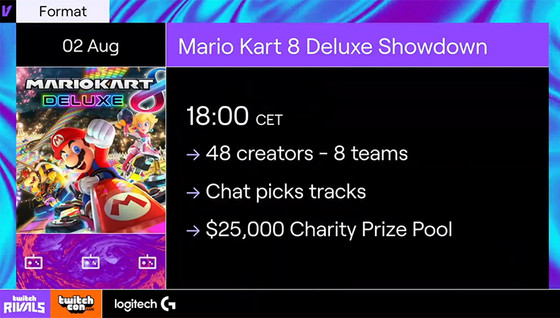 Quand a lieu le tournoi Twitch Rivals sur Mario Kart avec Ponce ?