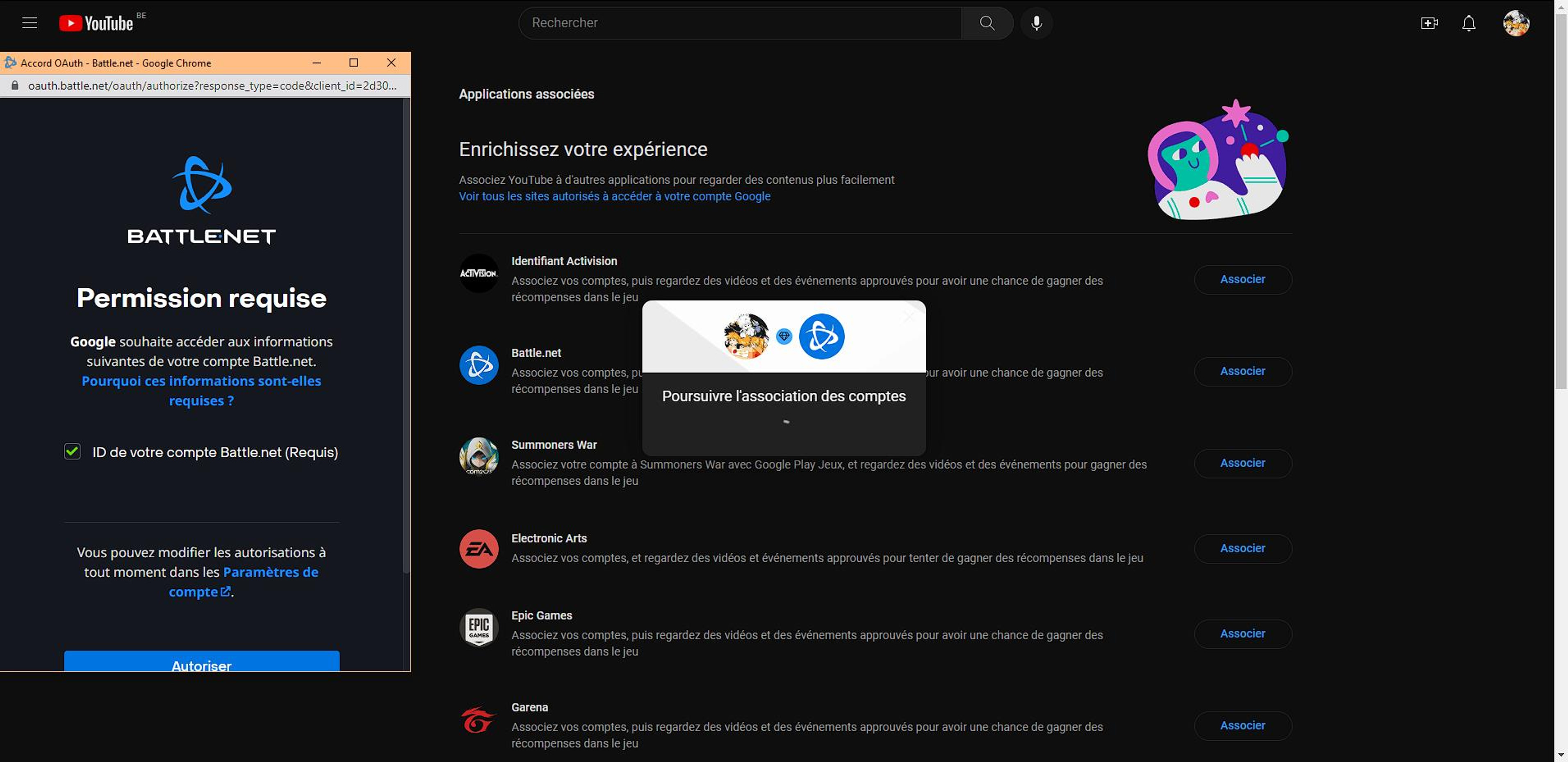 associer-compte-battlenet-youtube