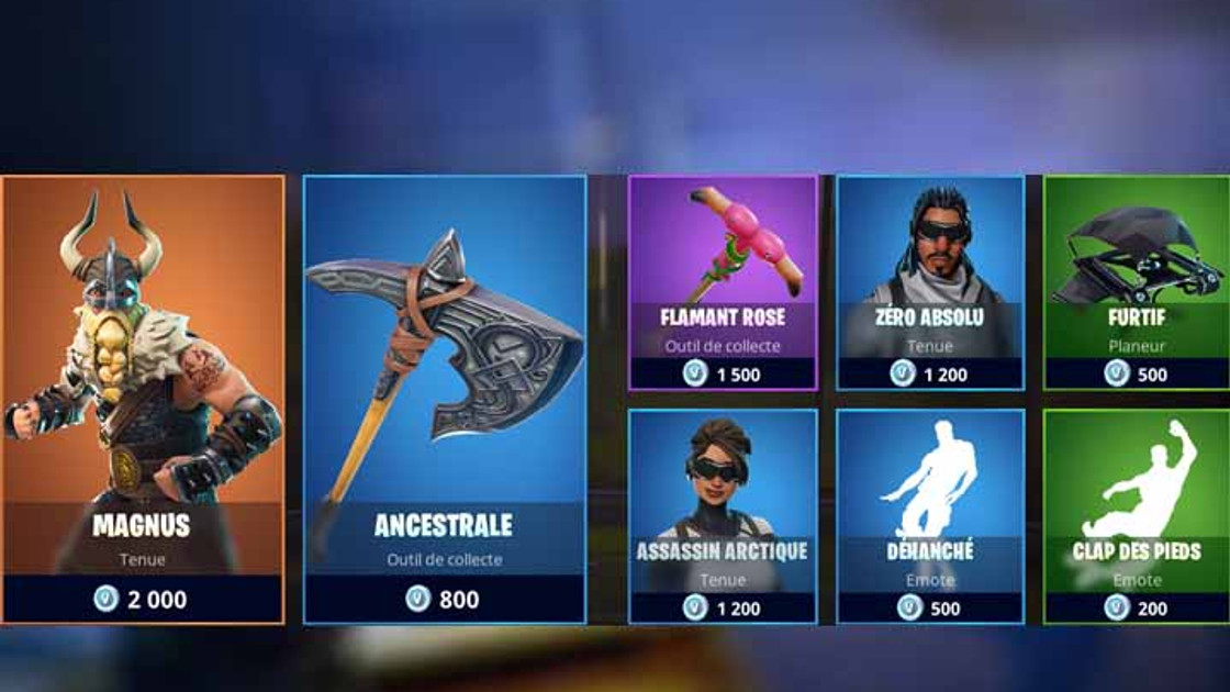 Boutique Fortnite 15 juillet