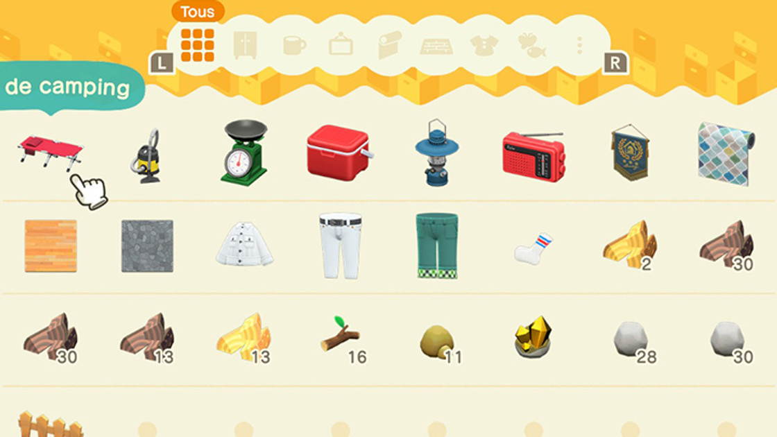 Animal Crossing New Horizons : Entreposer, comment ranger des objets ?