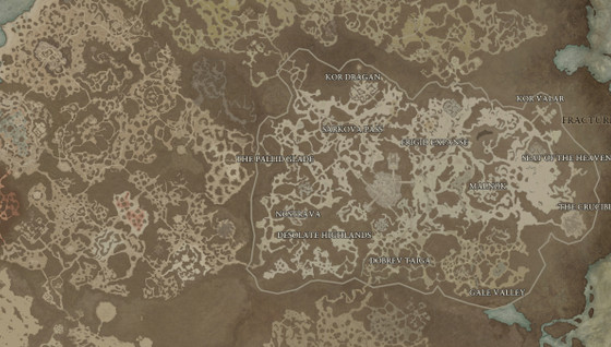 Carte intéractive Diablo 4 : la map complète du jeu avec tous les emplacements et collectibles importants