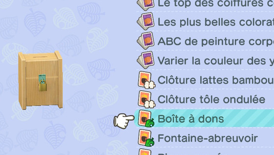 A quoi sert la boîte à dons dans Animal Crossing : New Horizons ?