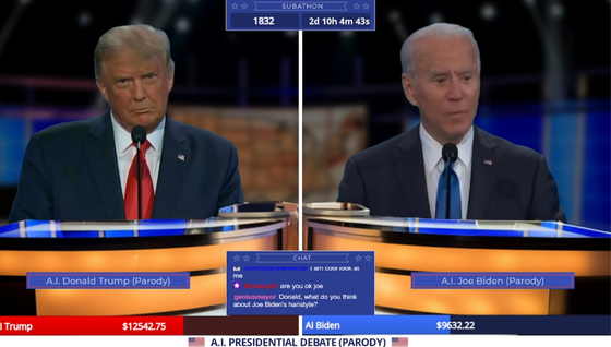 Twitch diffuse un débat entre les IA de Trump et Biden