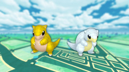 Sablette et Sablette d'Alola (shiny) dans les Heures de Pokémon Vedette de février 2024 sur Pokémon GO