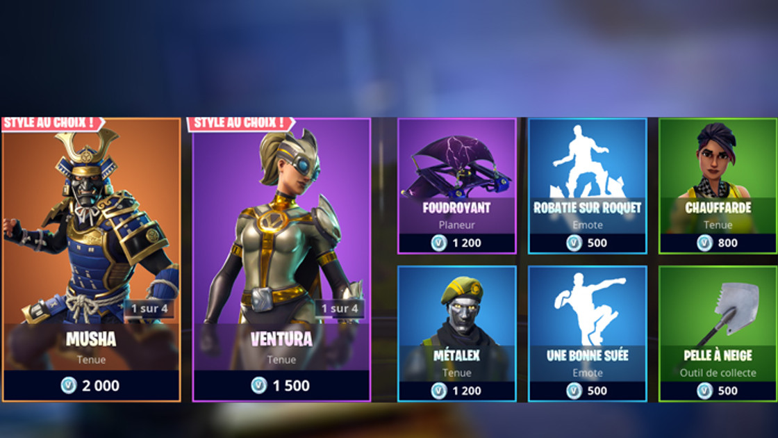 Boutique Fortnite 26 septembre