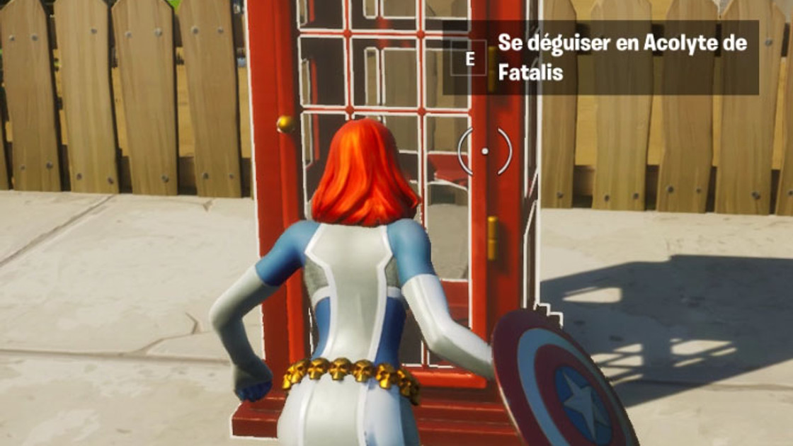 Fortnite : Utiliser cabine téléphonique en tant que Mystique, défi éveil saison 4