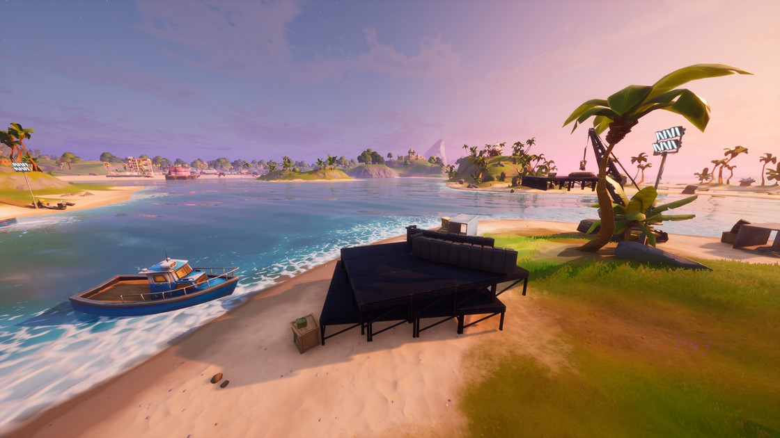 Fortnite : La scène du concert de Travis Scott se construit près de Sweaty Sands