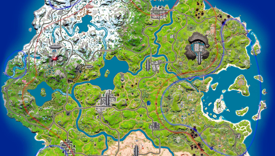 Les zones rouges et bleues de la map Fortnite, c'est quoi ?