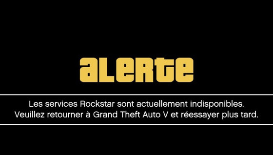 GTA 5 : services de Rockstar indisponibles