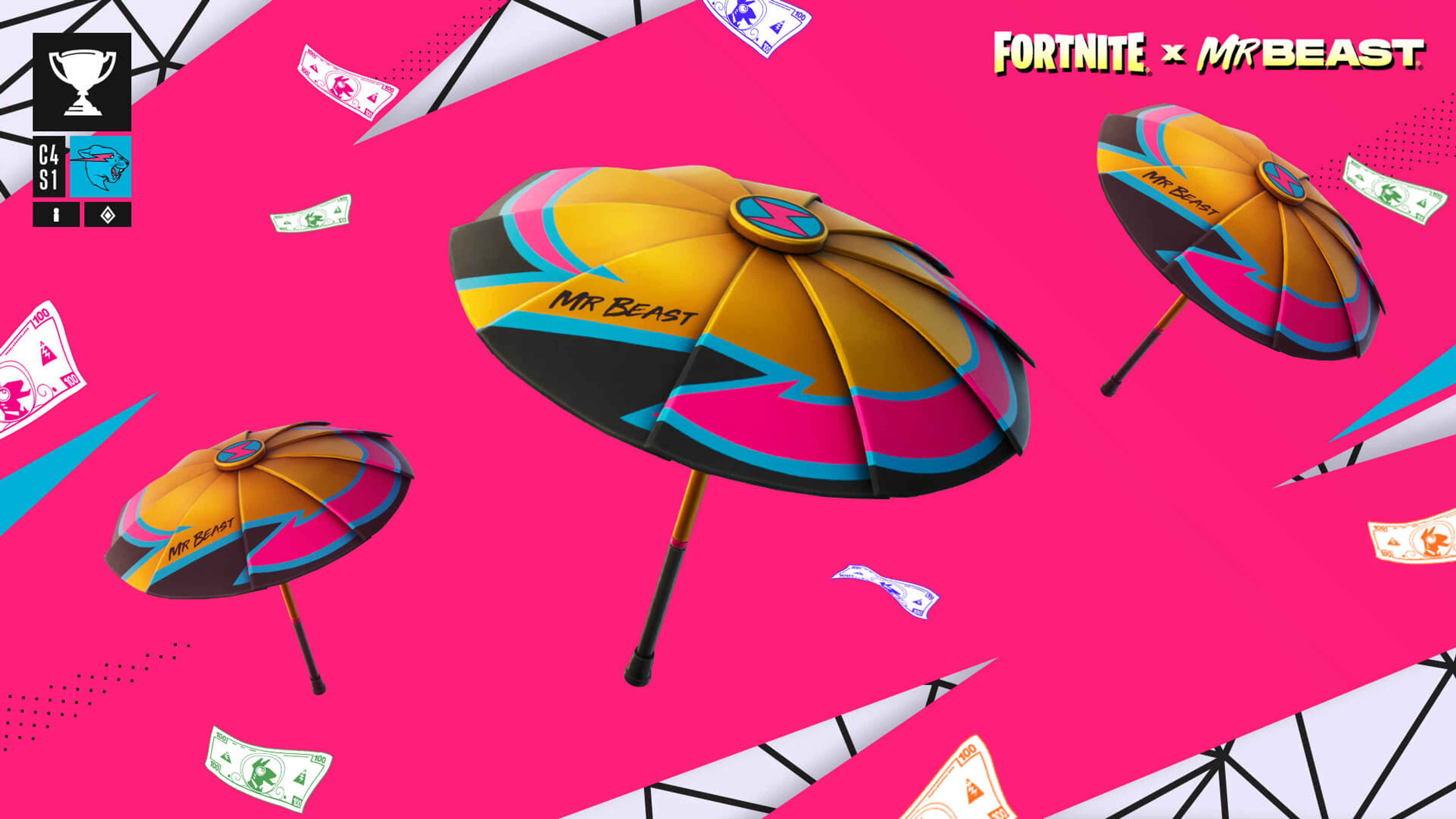 fortnite x mrbeast parapluie