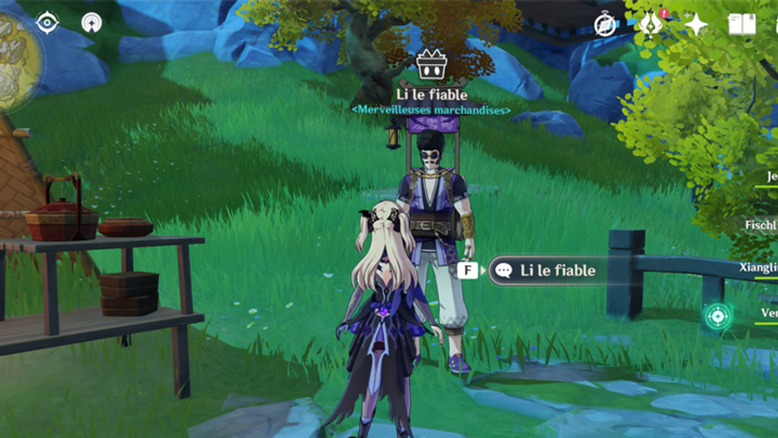 Statue des Sept au nord du port de Liyue Genshin Impact, où trouver Li le Fiable ?