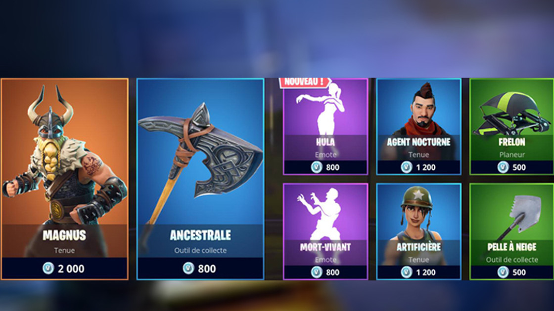 Boutique Fortnite 16 juillet