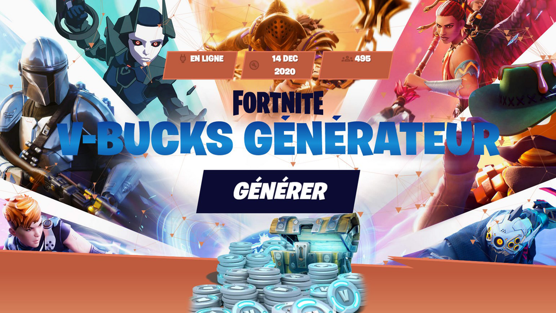 Fortnite France com, générateur de V-Bucks, attention à l'arnaque