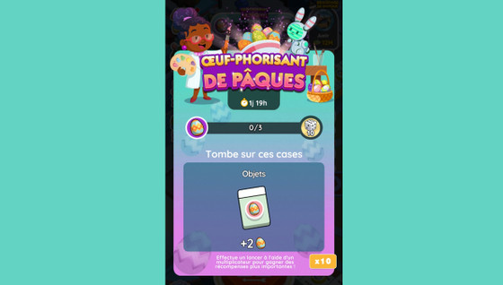 Œuf-Phorisant de Pâques Monopoly GO, paliers, récompenses et durée pour l'événement d'avril 2024