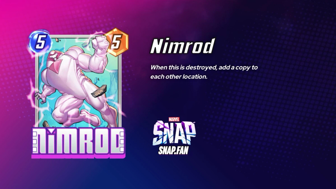 Deck Nimrod Marvel Snap, quelle est la meilleure combinaison pour le perso ?
