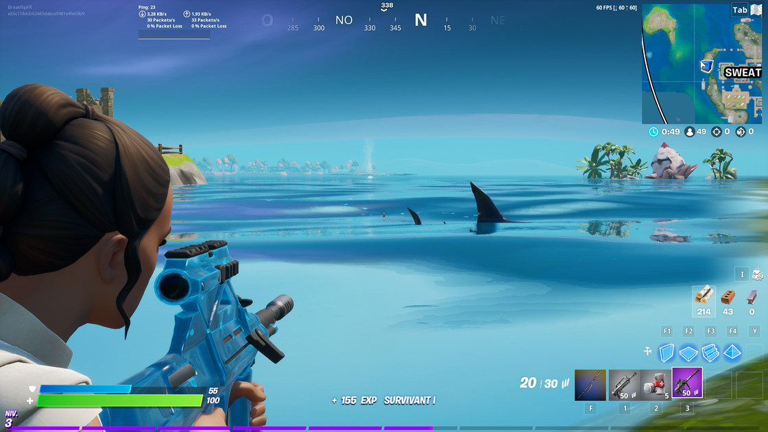 Fortnite : Infliger des dégâts à des requins à butin à Sweaty Sands, défi semaine 1 saison 3