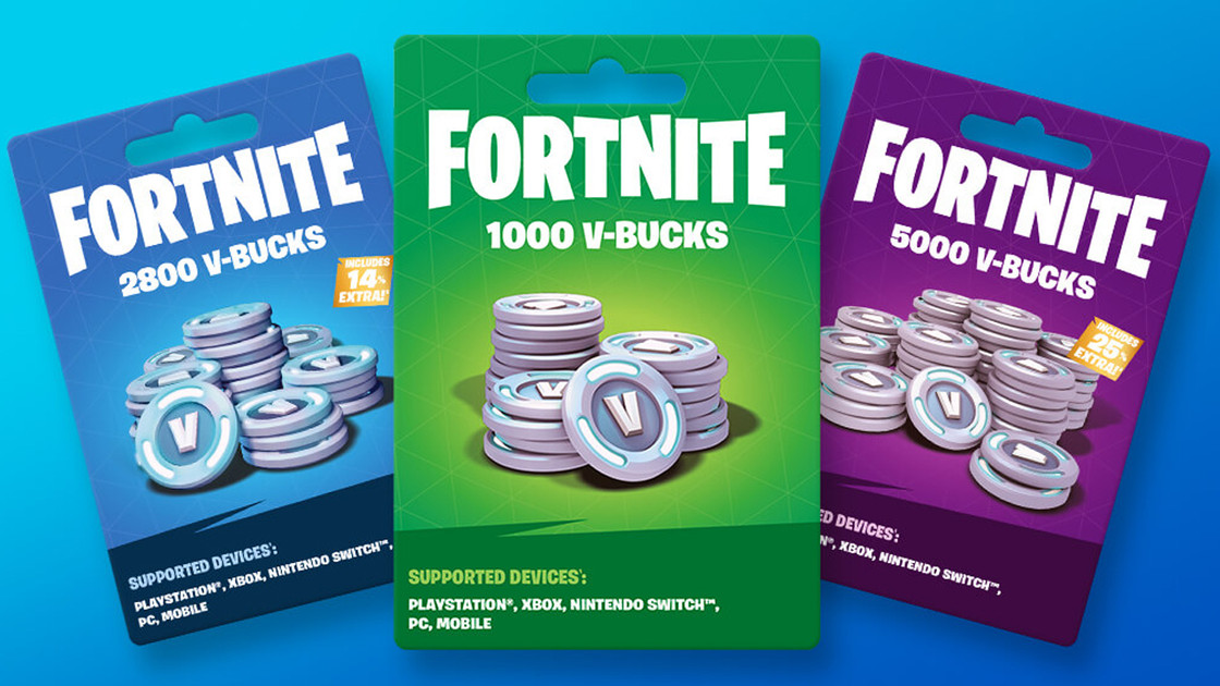 Carte de V Bucks Fortnite, où et comment en acheter en France ?