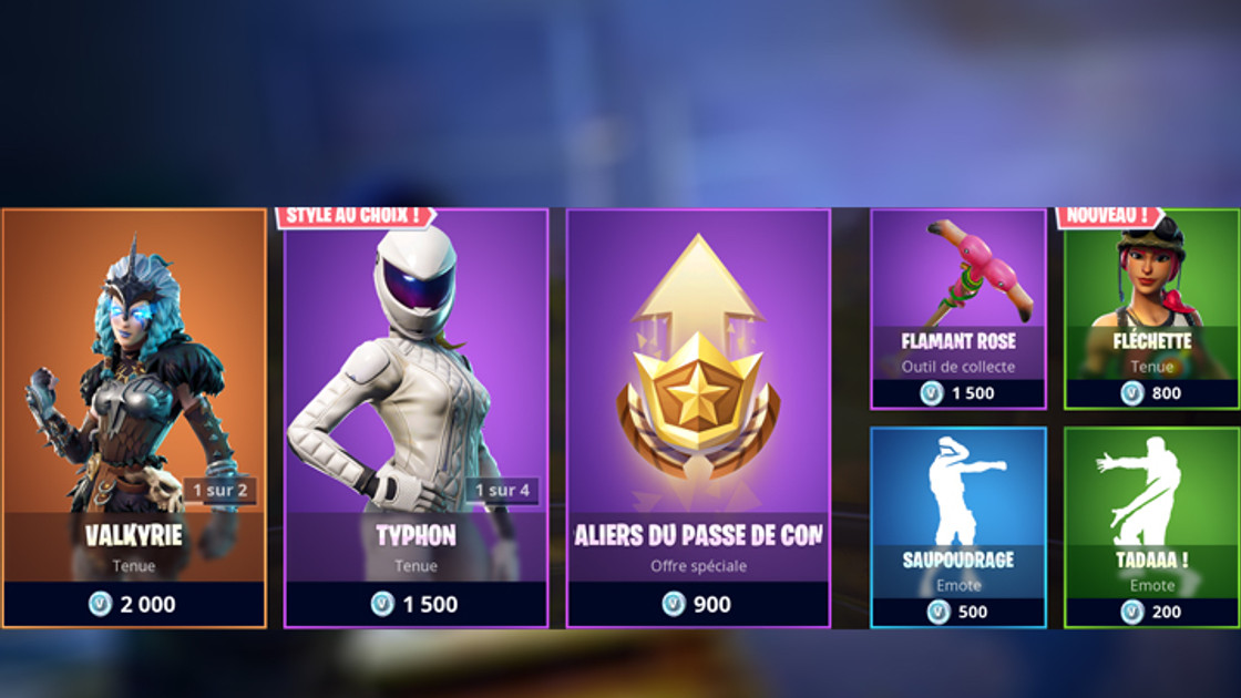 Boutique Fortnite 7 novembre