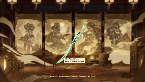 Les nouvelles armes au patch 3.4 de Genshin Impact