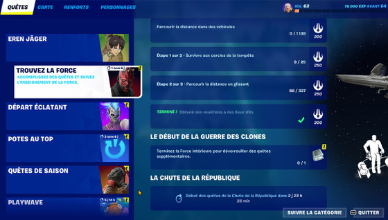 Défi Star Wars : Terminez la Force intérieure pour déverrouiller des quêtes supplémentaires dans Fortnite