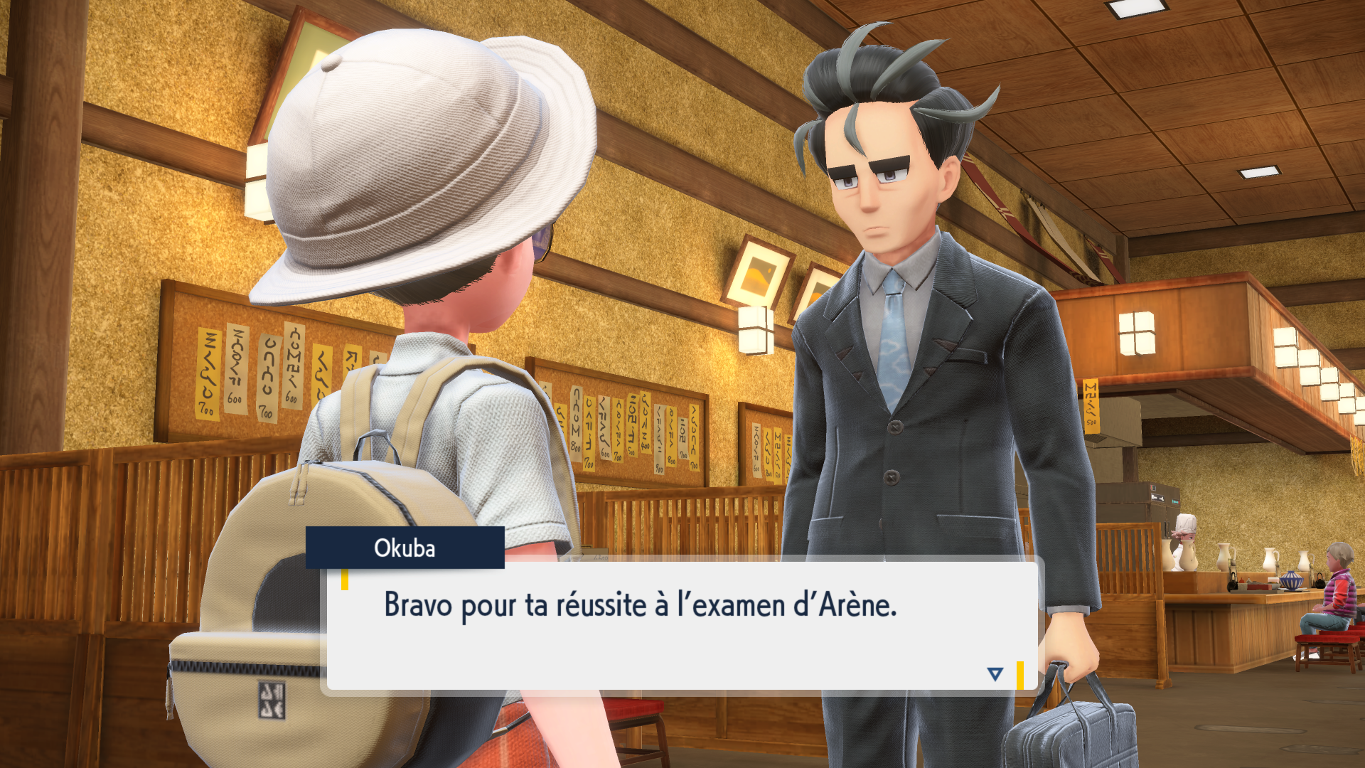 Quel est le plat secret du menu pour réussir l'examen d'arène de Mezclaroma dans Pokémon Écarlate et Violet ?