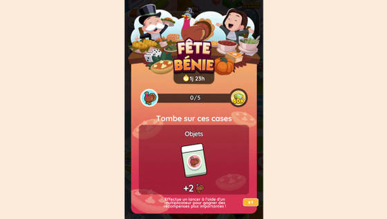 Fête bénie Monopoly GO, paliers, récompenses et durée pour l'événement de novembre 2023