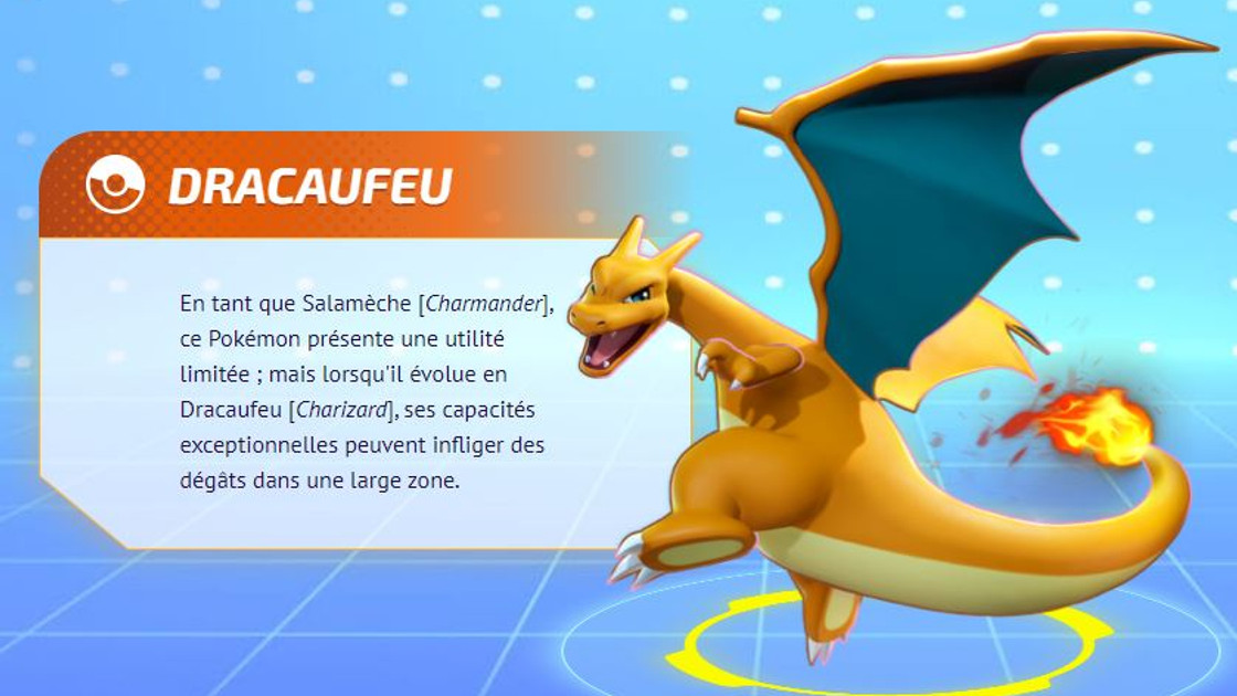 Dracaufeu (Charizard) Pokemon Unite, meilleurs build, moves et objets