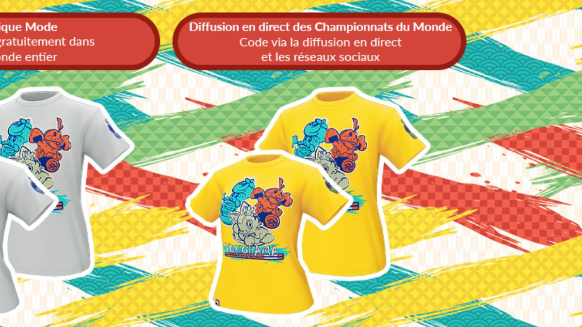Code promo pour le T-shirt des Championnats du Monde 2023 sur Pokémon GO