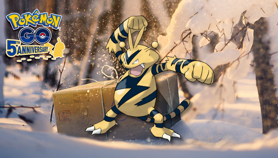 Élektek (shiny) dans les Heures de Pokémon Vedette de décembre 2021 sur Pokémon GO