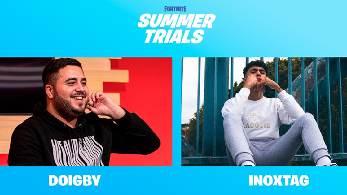 Summer Trials sur Fortnite avec Doigby et Inoxtag pour représenter la France