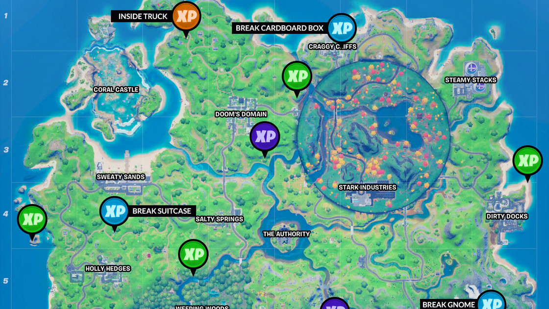 Fortnite : Pièces d'XP en semaine 10 saison 4, où se trouvent leurs emplacements pour gagner de l'expérience ?