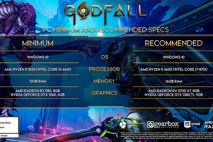 La configuration idéale pour jouer à Godfall sur PC