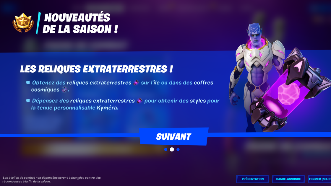 Relique extraterrestre Fortnite semaine 10, emplacements en saison 7