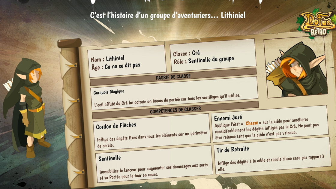 Cra sur Dofus Retro Temporis 2 : Parchomancia : rôle, passif, sorts, toutes les infos