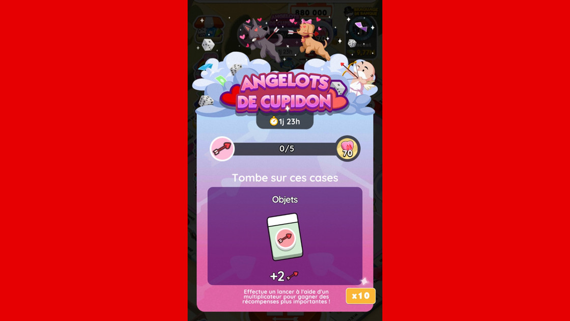 Angelots de Cupidon Monopoly GO, paliers, récompenses et durée pour l'événement de février 2024