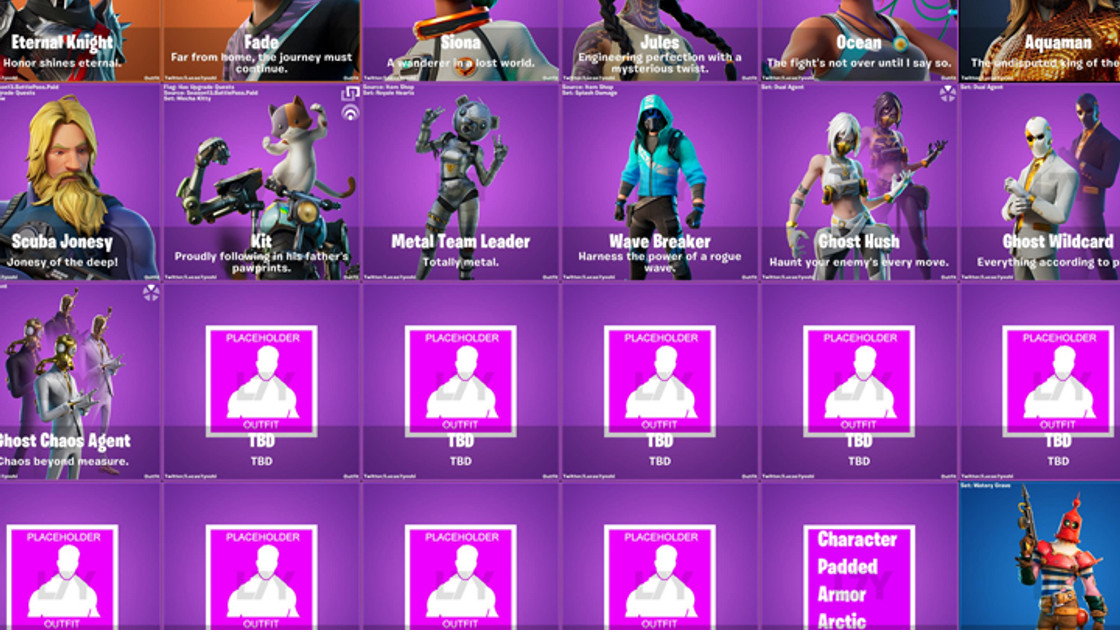 Les skins de la saison 3 de Fortnite, fuite du patch 13.0