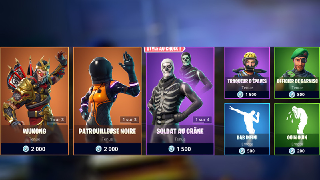 Boutique Fortnite 11 octobre