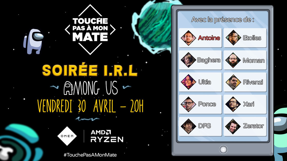 Among Us IRL sur Twitch, comment suivre l'émission TouchePasAMonMate ?