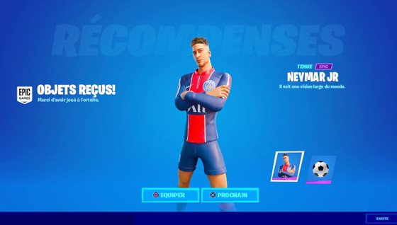 Quelle date de sortie pour le skin de Neymar ?