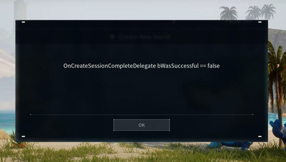 Palworld OnCreateSessionCompleteDelegate: Comment résoudre le problème ?