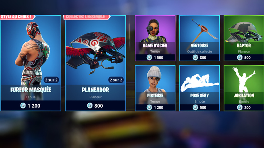 Boutique Fortnite 20 juillet