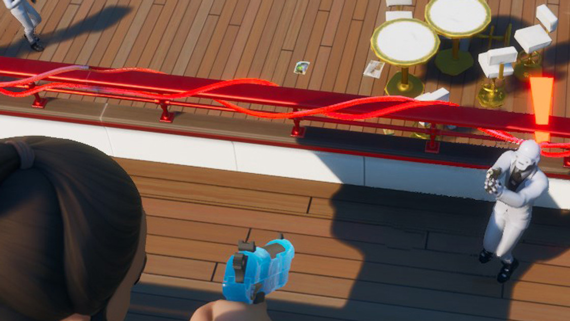 Fortnite : Infliger des dégâts à des joueurs ou des acolytes au Yacht et à l'Agence en une seule partie, défi Midas