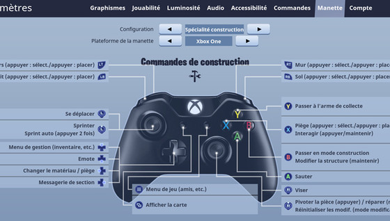 Config manettes pour construire