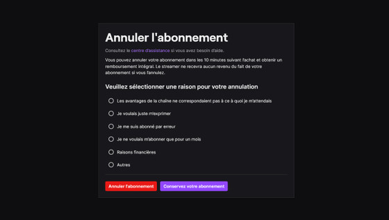 Comment annuler un sub Twitch en 10 minutes ?