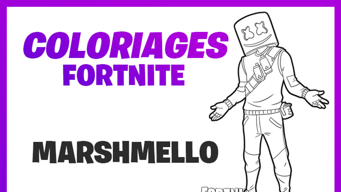 Coloriages et dessins Fortnite : Marshmello