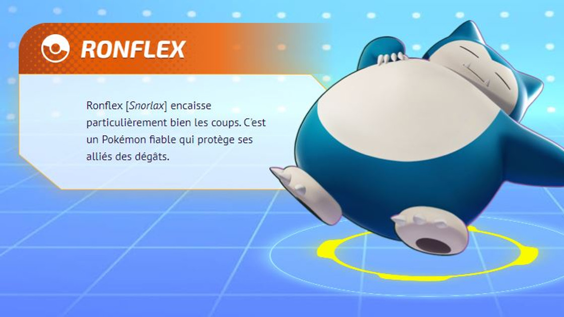 Ronflex (Snorlax) Pokemon Unite, meilleurs build, moves et objets