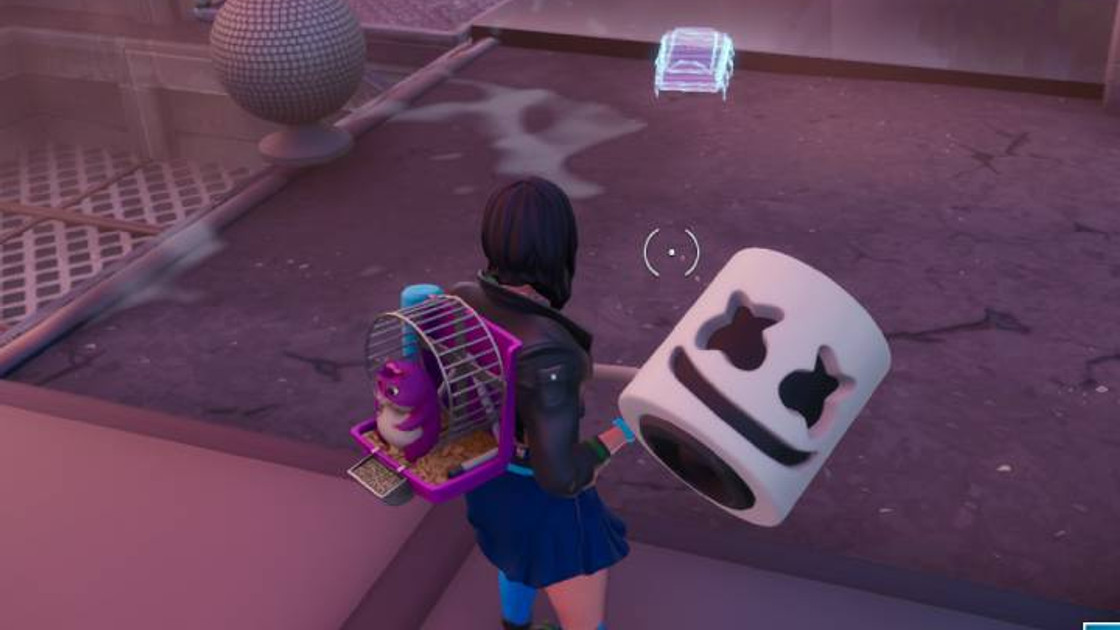 Fortnite : Puce 53 Décryptage, Participer à soulever la boule à facettes dans un repaire de méchant montagnard abandonné, Défi