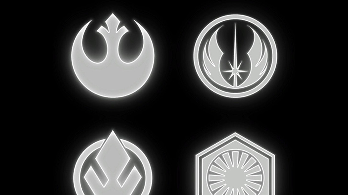 Fortnite Star Wars : Icônes des organisations comme la Résistance, l'Ordre Jedi et le Premier Ordre pendant l'événement Galileo