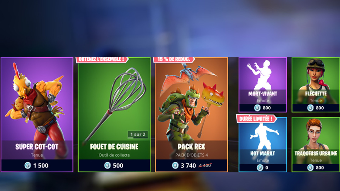 Boutique Fortnite 24 novembre